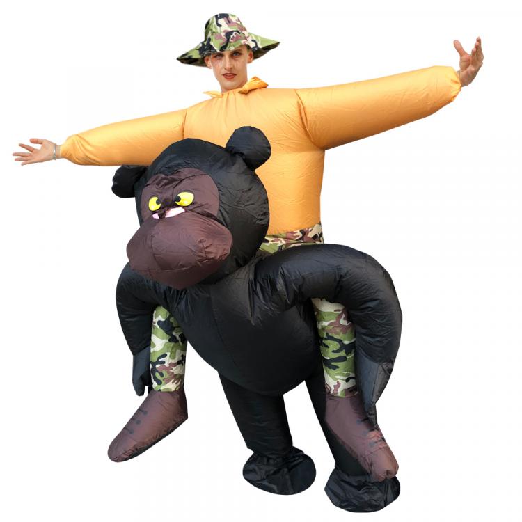 Gorilla Ride On Inflatable Costume