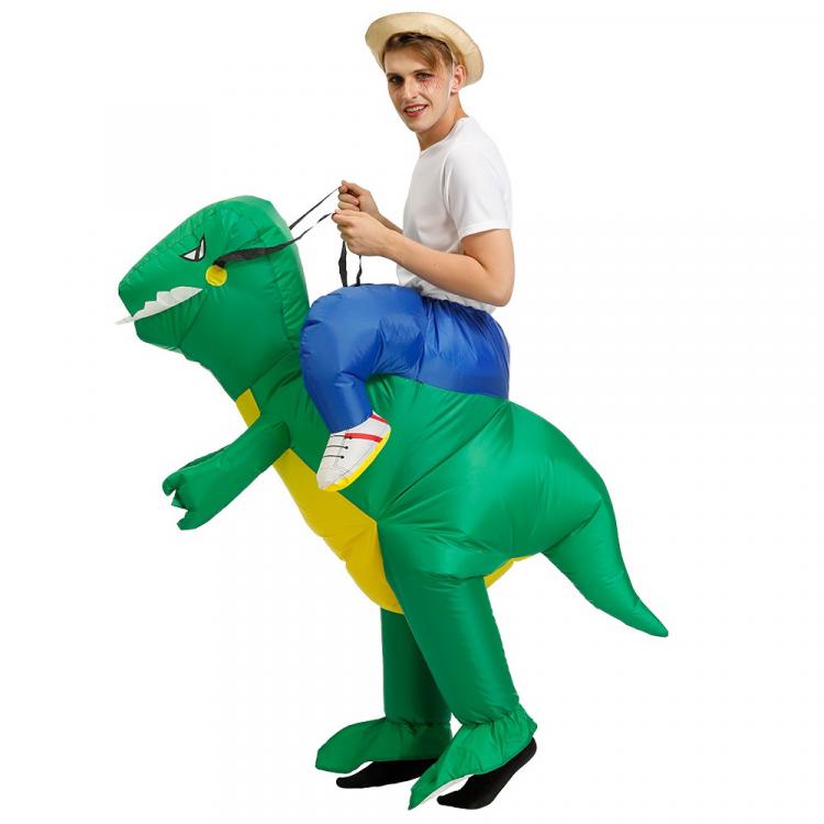 Green Dinosaur Ride on Inflatable Costume