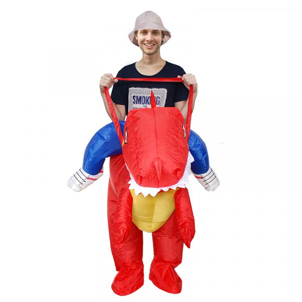 Red Dinosaur Ride On Inflatable Costume