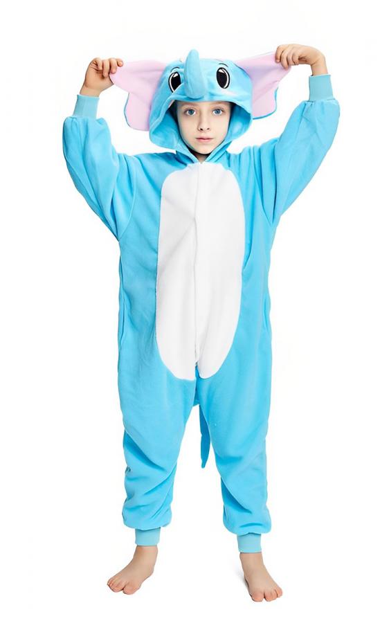 KCM Kid Onesie Elephant - Children's Animal Costume Pajamas