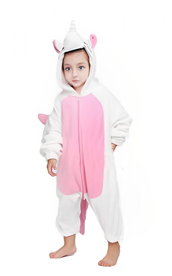 KCM Kid Onesie Pink Unicorn - Children's Animal Costume Pajamas