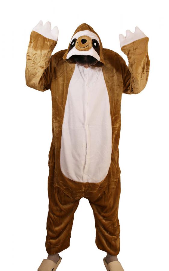 KCM Sloth Onesie - Adult Animal Costume Pajamas