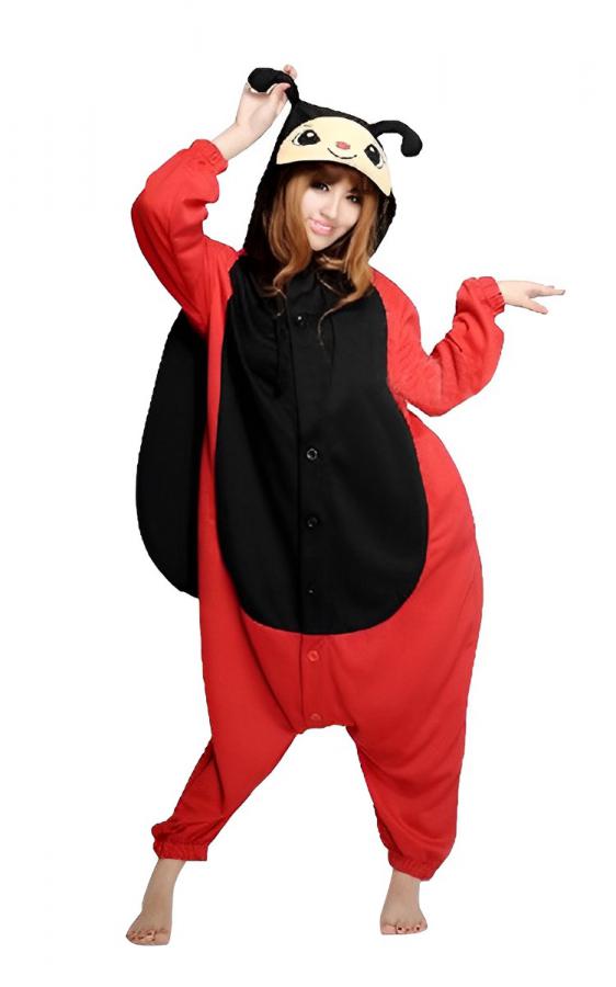 KCM Onesie Ladybug - Adult Unisex Animal Costume Pajamas
