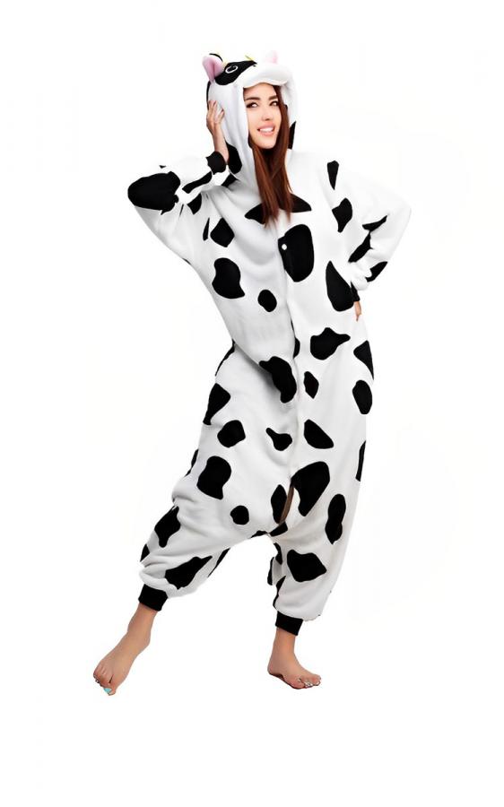 KCM Onesie Cow | Soft and Comfy Animal Onesie for Adults