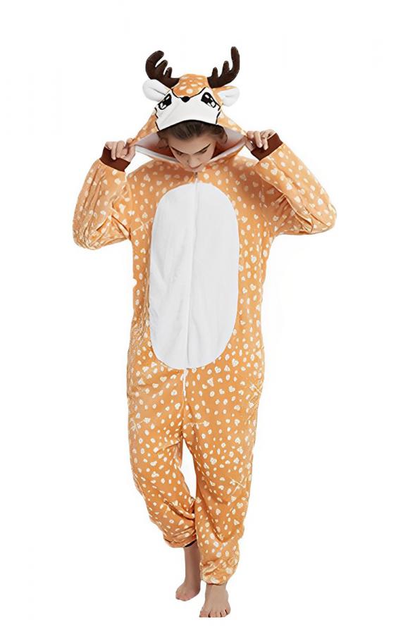 KCM Deer Onesie - Adult Animal Costume Pajamas