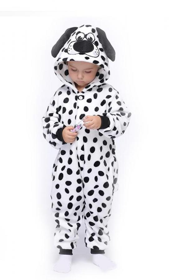 KCM Dalmatian Kid Onesie - Animal Costume Pajamas for Boys and Girls