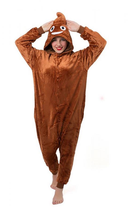 KCM Kid Onesie Poo - Children's Animal Costume Pajamas